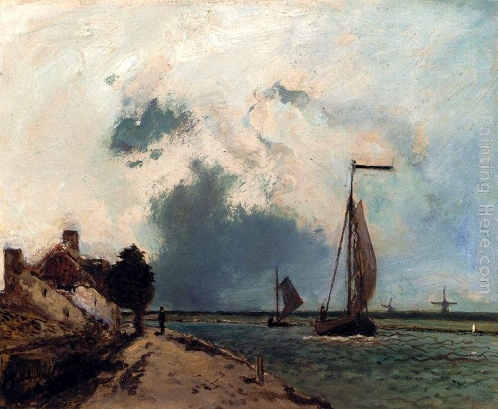Johan Barthold Jongkind L'Arrivee Au Port